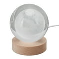 thumbnail image 2 of Lámpara de noche con forma de luna en 3D, bola de cristal, luz de noche LED, adornos de madera tallados a mano para mesa, regalos para amigos y niños, luz cálida de luna, 2 of 15
