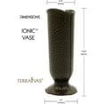 thumbnail image 7 of Cemetery Flower Vase Replacement, Ionic Vase Sold only by TERRAVAS. 10.25" H, 4" D Base with 3 Flanges (Lock-in Style). Dark Brown, Plastic Replica (Not Bronze) Quantity: 1 Vase, 7 of 7