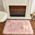 thumbnail image 2 of Rosnek Fluffy Rug Soft Shaggy Faux Fur Area Rug Luxury Plush Rectangle Carpet for Bedroom Living Room, 15.7"x 23.6", Pink, 2 of 5