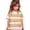 V41-Orange, variant on WhouRiu Girls Fashion Striped Graphic Tees Kids Short Sleeve Crew Neck Tshirt Comfortable Cute Casual Summer T Shirts,3-4 Years