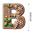 thumbnail image 3 of 26 Gingerbread Alphabet Ornaments for Christmas Tree Candy Cane Initial Letter A Pendant with Berries Pattern Mini Monogram Hanging Decorations for Party Gifts DIY Decor, 3 of 4