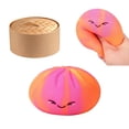 thumbnail image 2 of Mystery Dumpling Squeeze Iridescent Giant Dumpling Toys, Daily Office & At Home, Glitter Simulated Steamed Bun, Adults Stress Relief Sensory Fidget Ball, Hand Pinching Steamed Rolls [Orange], 2 of 8
