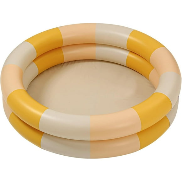 FANNGYX Vintage Style Blow-Up Pool, Sunshine Yellow Thickened Construction, Compact Family Swimming Pool for Gardens & Patios LG618-220