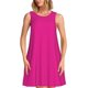 thumbnail image 1 of Fotbe Darkmagenta Vestido de Verano sin Mangas para Mujer – Vestido Midi Línea A, Estilo Camiseta Floral, Vestido Playero Casual y Fluido, 1 of 7