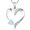 0-opal, variant on Leander Heart Necklace 925 Sterling Silver Love Heart Pendant Birthstone Jewelry for Women
