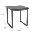thumbnail image 2 of Gansett Reception Waiting Room Steel End Table / Charcoal Steel / Mahogany, 2 of 7