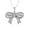 10K White Gold, variant on FINE JEWELRY 925 Sterling Silver Round-shape Lab Grown Diamond Bow Knot Pendant Necklace (1/5 cttw, D-F Color, VS1 Clarity) 18"