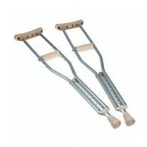 Apex Carex Adjustable Aluminum Crutches Lightweight Push-Buttom Youth 300 Lbs 1 Pair