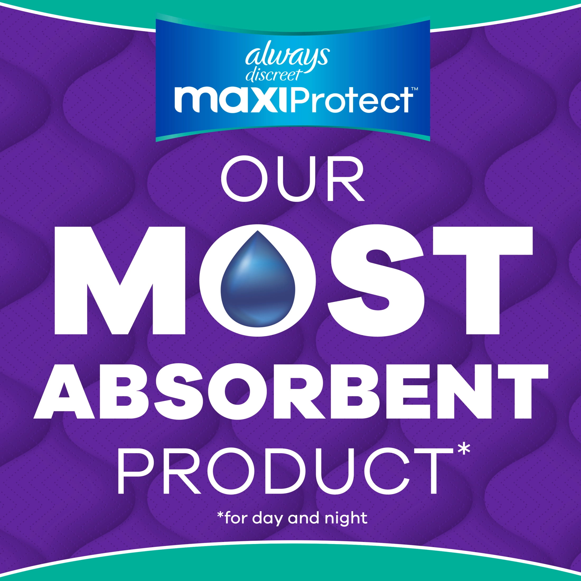 Always Discreet Adult Diapers for Women, MaxiProtect, Incontinence Underwear, Maximum Plus Absorbency, Size L, 24 Count