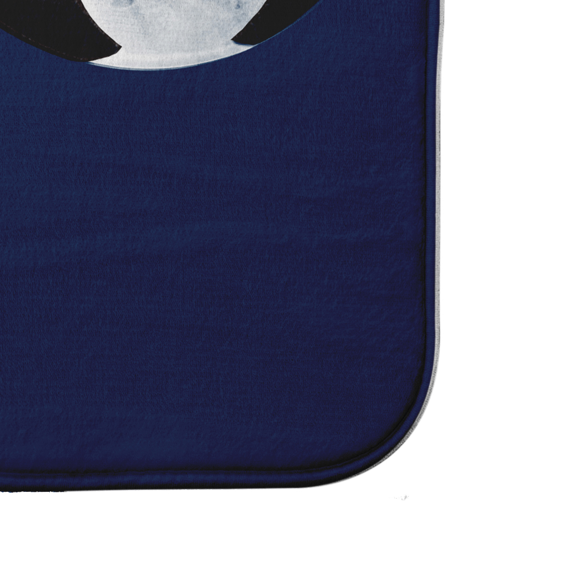 Simply Daisy 34" x 21" Plush Microfiber Navy Soccer Ball Bath Mat