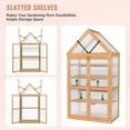 thumbnail image 4 of EAGLE PEAK  Garden Cold Frame Greenhouse with Adjustable Shelf, 27x16x52in,Wood Frame with PC Windows & Vented Roof, Natural, 4 of 7