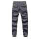 thumbnail image 4 of Pantalones largos de moda para hombre, casuales, de color sólido, cargo, con bolsillos y cremallera, cintura elástica, pantalones largos de algodón para hombre., 4 of 7