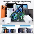 thumbnail image 2 of Foldable Plug Dual USB Port Wall Charger Block 2.4A with 6FT Type C Cable, Fast Phone Charger Station Compatible with iPhone 17/16/15 Pro Max, iPad Pro, Galaxy S26, Android, Green, 2 of 7