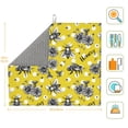 thumbnail image 3 of Xecao Honeybee Print Dish Drying Mat for Kitchen Counter,Absorbent Coffee Bar Mat, Dish Drainer Rack Mats,Dining Room Decoration, 3 of 8