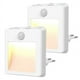 thumbnail image 1 of Luz nocturna con enchufe eléctrico, paquete de 2, luz nocturna con sensor de movimiento (encendido/apagado automático), luz nocturna LED regulable en blanco cálido de 3500 K, luz nocturna para niños p, 1 of 5