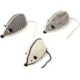 thumbnail image 1 of Cat Toy Mouse for Indoor Cats Sisal Mice with Bell - 3 Pack, 1 of 7