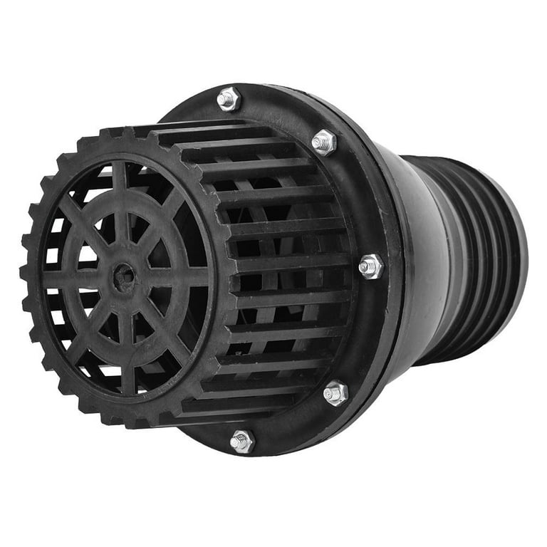 Tebru Water Pump Foot Valve Black PVC Low Pressure Flat Check