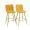 Yellow, variant on Homylin Modern Counter Height Bar Stools Set of 2, 30" Upholstered Bar Chairs Dining Stool with Backs, Golden Legs and Footrest for Home Bar Kitchen Island