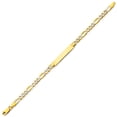 thumbnail image 1 of MENS TWO-TONE GOLD ID FIGARO BRACELET- 8.0 INCHES, 1 of 1