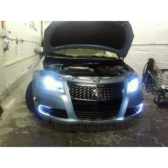 For 2010 2011 2012 Suzuki Kizashi White Replacement Light Bulbs Headlamps Headlights Head Lamps Lights
