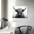 thumbnail image 3 of COMIO  Sylvie Highland Cow Framed Canvas Wall Art Rustic Wall Decor for Living Room, Bedroom, Kitchen Or Nursery, 3 of 4