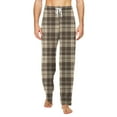 thumbnail image 2 of Xyxonk Men's Pants Flannel Plaid Printed Sleep Pants Lightweight Knitted Sweatpants with Pockets Drawstring Soft Sleepwear Khaki XL, 2 of 8