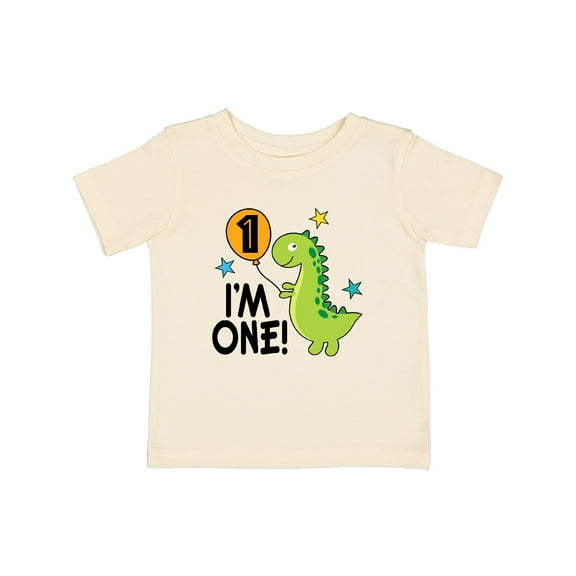 Inktastic 1st Birthday Dinosaur 1 Year Old Boy Boys or Girls Baby T-Shirt