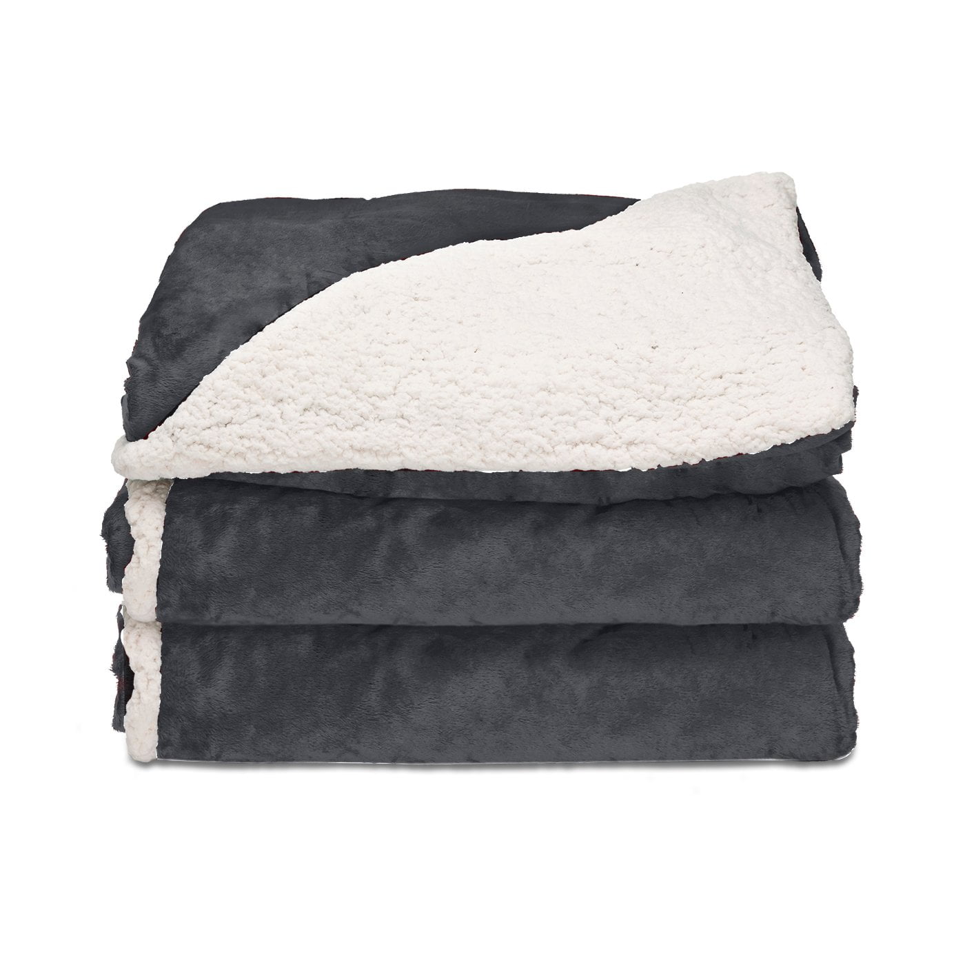 Fleece Sunbeam Heated Throw Blanket Slate/Plaid TSF8TP-R871-33A00 3 Heat Settings