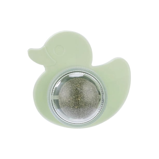 Pato gato caramelo lamiendo bocadillos giratorio gato masticar juguete suministros para mascotas (verde)