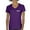 Purple, variant on NASA Worm Logo Crest Women's V-Neck T-shirt Astronaut Space Mars Souvenir Emblem