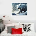 thumbnail image 5 of Nawypu  Polar Bear Winter Canvas Wall Art Print Canvas Wall Art Print Designs | Modern Artwork for Living Room Decor Gift (Polar Bear Winter,), 5 of 6
