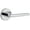 Bright Chrome, variant on Viaggio 623532 Circolo Right Handed Solid Brass Privacy Door Lever Set - Chrome