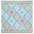 thumbnail image 2 of SAFAVIEH Saffron Franklin Geometric Area Rug, Blue/Aqua, 6' x 6' Square, 2 of 7