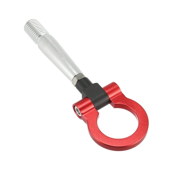 Unique Bargains Aluminum Alloy Track Racing Front Rear Bumper Screw on Tow Hook Trailer Ring Towing Tow Hook for Mitsubishi Lancer Evolution Evo x 10 Round 9.33"x2.87",Red