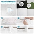 thumbnail image 4 of No Hook Shower Curtain, Dark Sea Green Black Ombre Shower Curtains for Bathroom with See Through Top Window, Modern Gradient Abstract Art Waterproof & Washable Bath Curtain Stand Up Stall 36"x72", 4 of 9