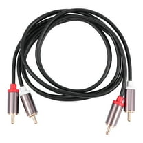 GOOHOCHY Speaker Cables For Hifi Black 1Pcs With Gold Plated Plug