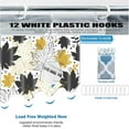 thumbnail image 3 of Gold Leaf Shower Curtain Modern Black and Yellow Maple Leaves Shower Curtains Set for Bathroom Tropical Plants Waterproof Fabric Stall Bath Curtains with 12 Hooks Rings Extra Long 72x72in, 3 of 6