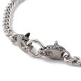 thumbnail image 4 of 1 pc Non-Tarnish 304 Stainless Steel Curb Chains Necklace with Wolf Clasps for Men Women Stainless Steel color 23.78 inch(60.4cm), 4 of 5