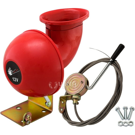 Vixen Horns Raging Bull Horn, Super Loud, Red Electric, 12V, VXH1004