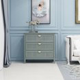 thumbnail image 2 of 3-Drawer Cabinet Modern Dressers Chest with 3 Drawers Clothes Organizer Storage Cabinet for Living Room Bedroom, Light Grey, 2 of 6