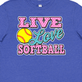 thumbnail image 4 of Inktastic Live Love and Softball Youth T-Shirt, 4 of 5