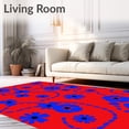 thumbnail image 2 of ODIKA 4'x6' Machine Washable Non-Slip Area Rug, Heritage Bloom Classic Modern Abstract Artistic High Traffic Rug with Pad, Red, 581286, 2 of 8