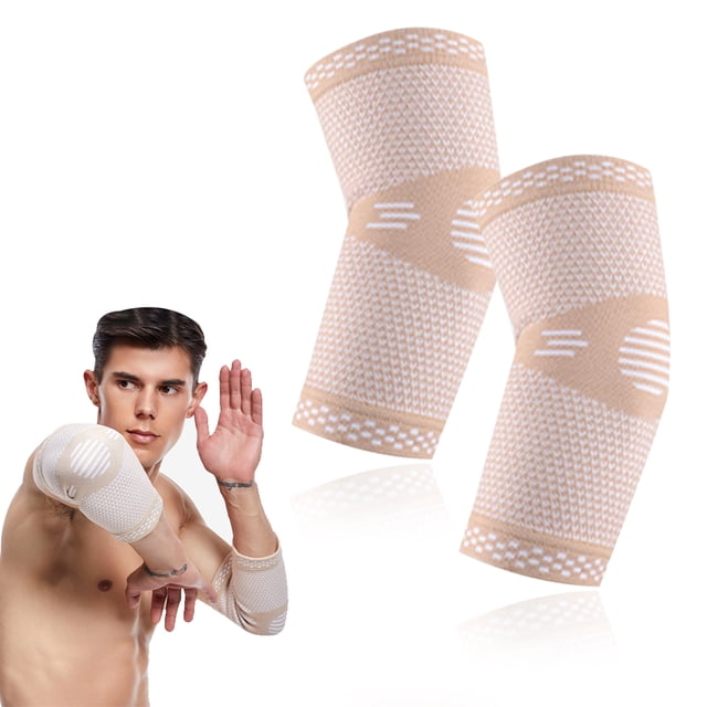 Mangas de compresión para codo – Soporte para codo de tenista y golfista – Codera para hombres y mujeres肤色