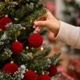 thumbnail image 5 of 16 Pcs Velvet Christmas Ornaments Balls 2.36 Inch Flocked Christmas Tree Ball Hanging Ornaments Velvet Xmas Baubles for Xmas Party Wedding Home Decor, 5 of 8