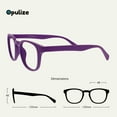 thumbnail image 4 of OPULIZE POP Reading Glasses 2 Pack - Fun Round Matte Frame - Purple Moss Green - Spring Hinges, Scratch Resistant - Mens Womens - RR2-56 - +3.50, 4 of 6