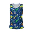 thumbnail image 4 of Haiem Dinosaur In Space Workout Tank Tops for Women, Athletic Sports Slim-Fit Tank Tops, Compression Sleeveless Dry Fit Shirts,Athletic Shirt-XX-Large, 4 of 9