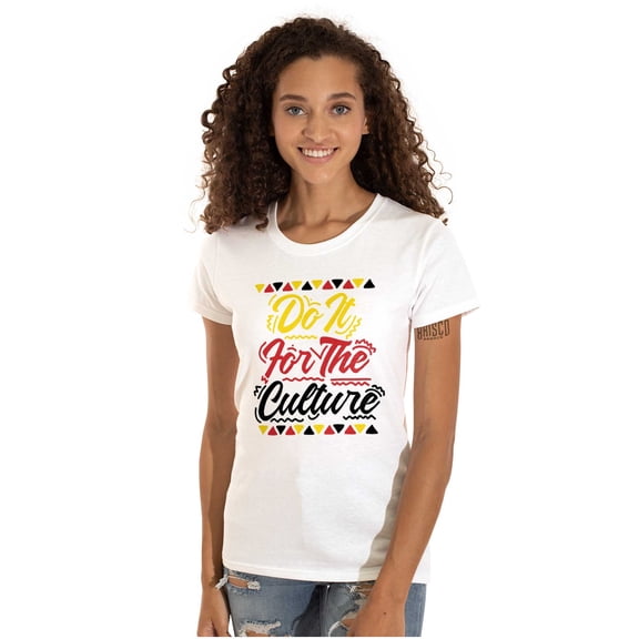 Black History Do it For the Culture Womens Slim Fit Graphic Tee Brisco Brands S