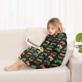 thumbnail image 4 of Multicolor Controllers Games Text Black Pattern Blanket Hoodies for Kids 6-13YR Oversize Wearable Blanket Hoodies for Boys Girls Teens, 4 of 7
