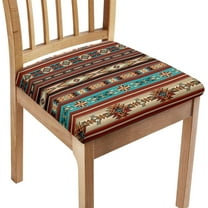 Southwest Aztec Tribal Chair Cushion Slip Covers Breathable Square Dining Chair Outdoor Chair Seat Cover Machine Washable Non-Slip Chair Seat Protective Slipcovers