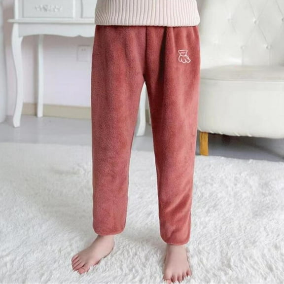 New Style Jeans for Boys Cute Solid Full Length Pants Wide-Leg Trousers for Boys with Pocket Lightweight Girls Pants 10/12